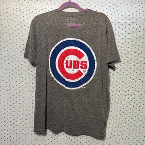 Majestic Threads MLB Chicago Cubs Heather Gray Short Sleeve T-Shirt
